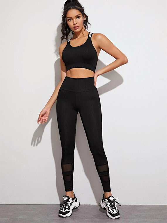 Sports Leggings High Stretch – Dantel Below Knee