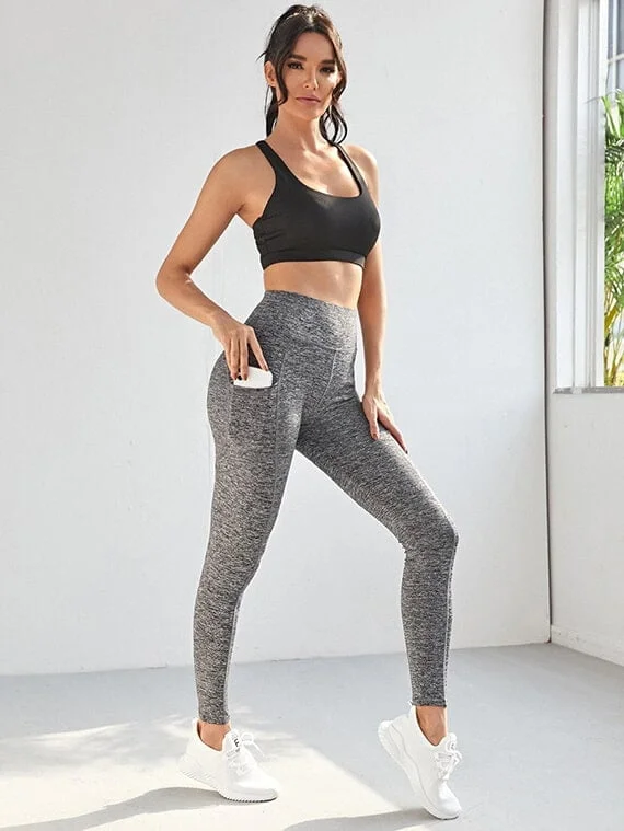 Sport Leggings Grey – With Pocket