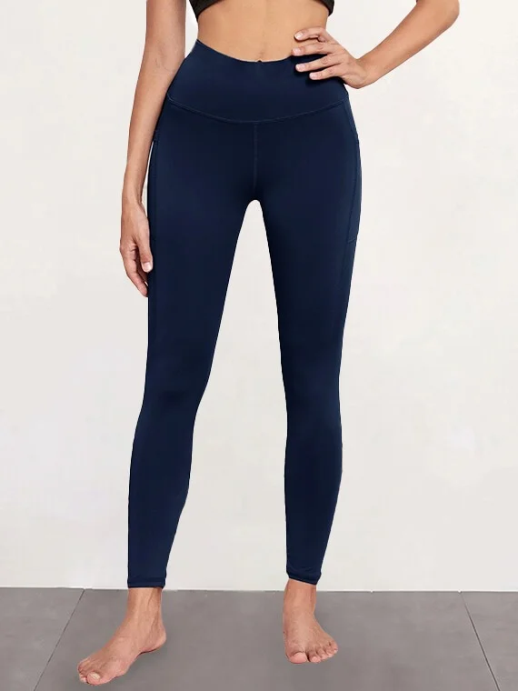 Sport Leggings Navy – With Pocket