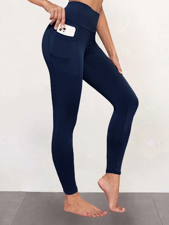 Sport Leggings Navy – With Pocket