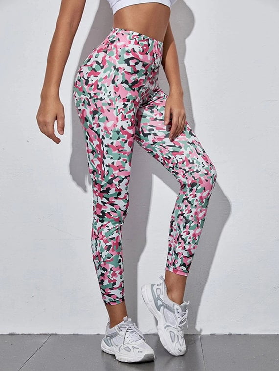 Sport Leggings Pants Camo Print