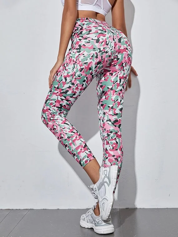 Sport Leggings Pants Camo Print