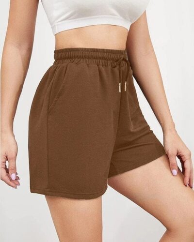 Shorts With Pocket High Waist – Coffee