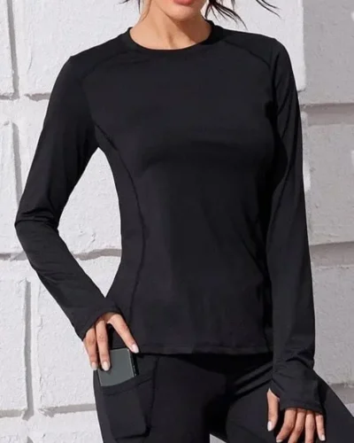 Sport Top Long Sleeves – Black