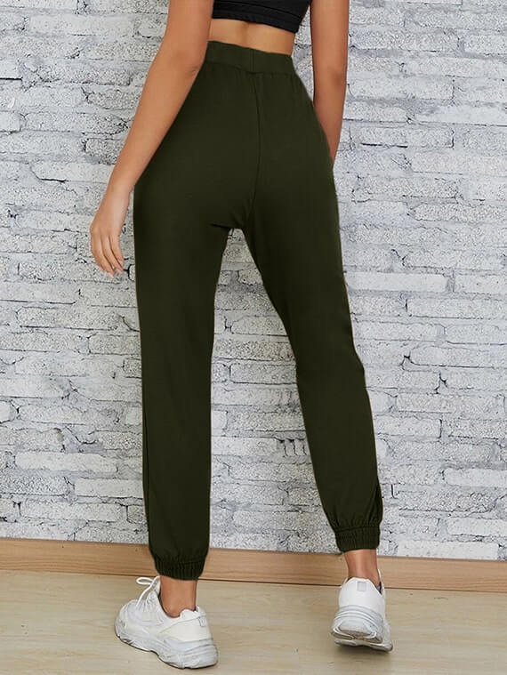 Sportswear Sweatpants High Waist With Pocket – Dark Green