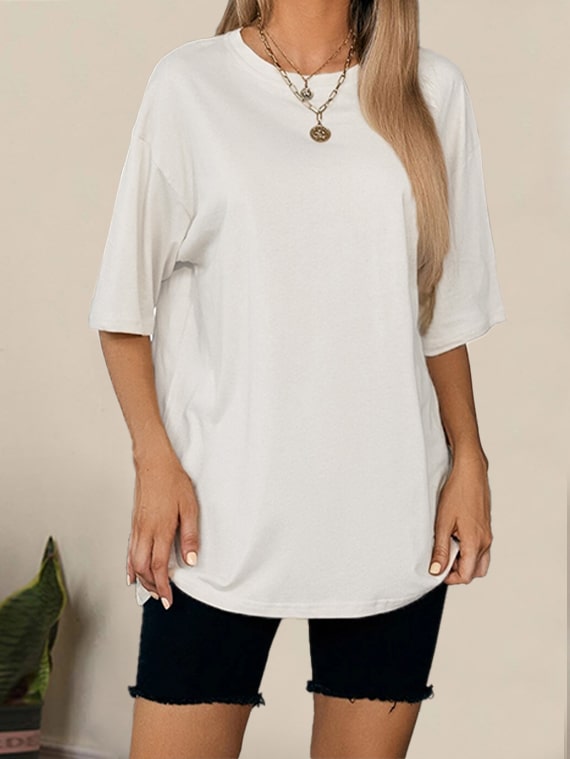 T-Shirt Drop Shoulder Oversized – Cotton