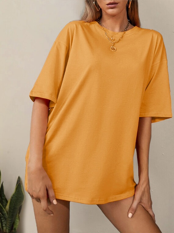 T-Shirt Drop Shoulder Oversized - Cotton