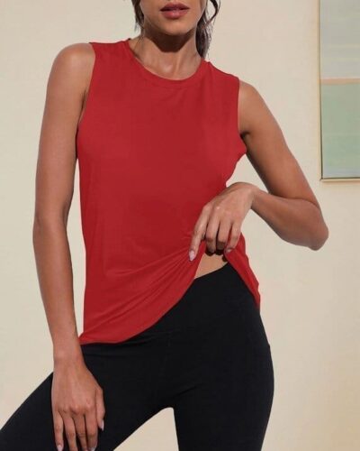 Sport Tank Top Bold Strap – Red