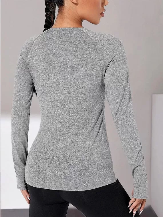 Sport Top Long Sleeves - Grey - Image 2