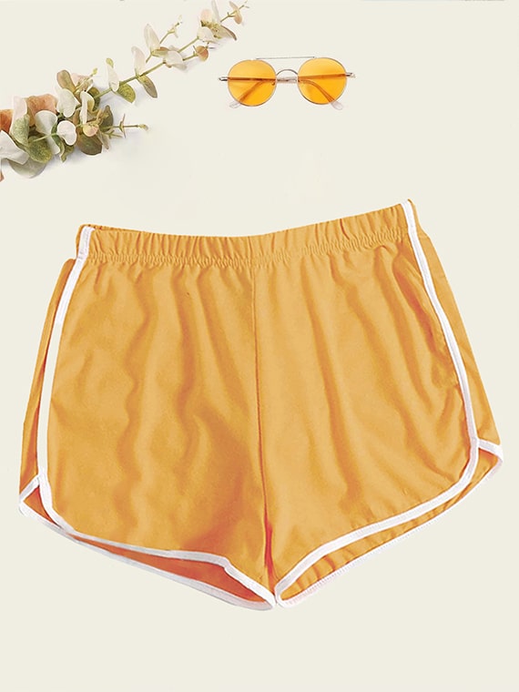 Contrast Binding Hot Shorts – 2 Pcs
