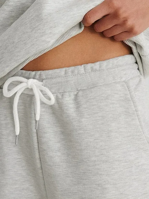 Sport Sweatpants Wide Leg Pants - Ice Grey - Image 2