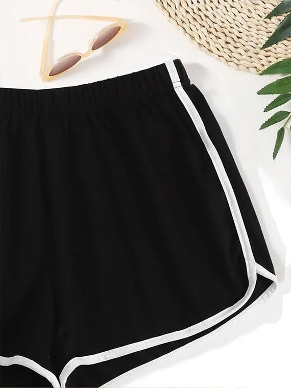 Contrast Binding Hot Shorts – 2 Pcs