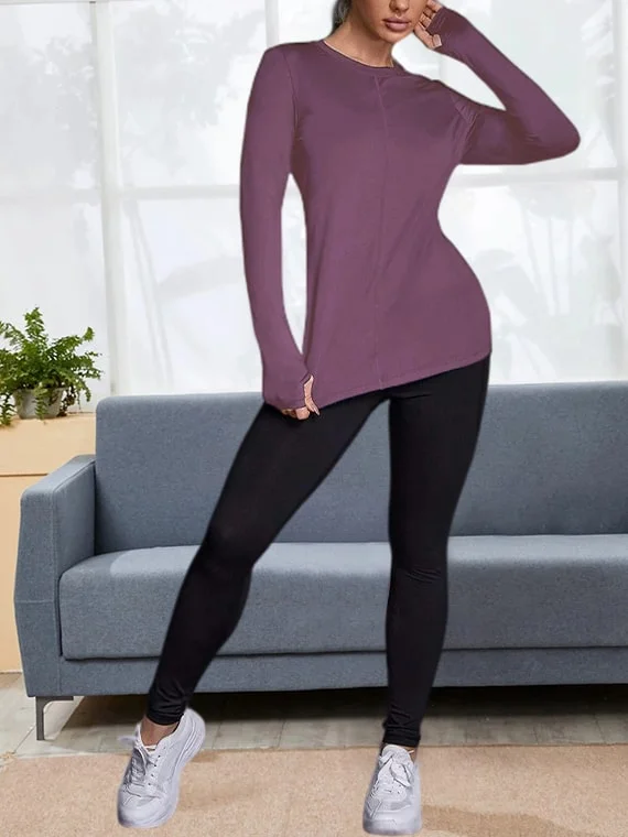 Sport Top Slim Fit Long Sleeves – Purple