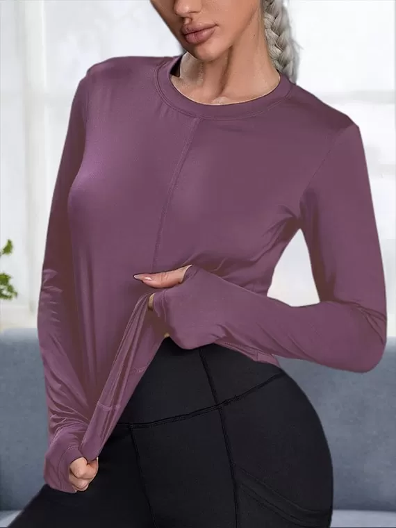 Sport Top Slim Fit Long Sleeves – Purple