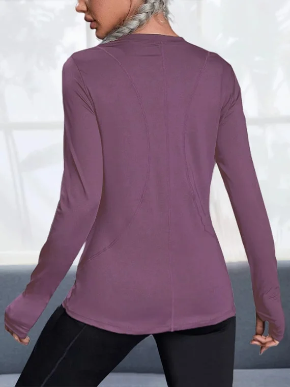 Sport Top Slim Fit Long Sleeves – Purple