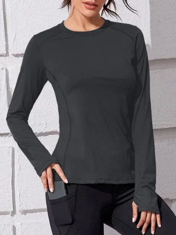 Sport Top Long Sleeves – Dark Grey