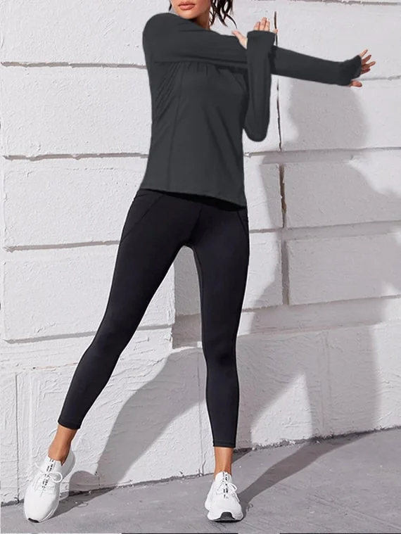 Sport Top Long Sleeves – Dark Grey