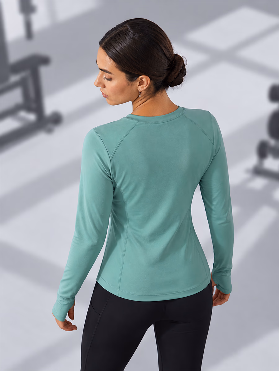 Sport Top Long Sleeves - Mint Green - الصورة 3
