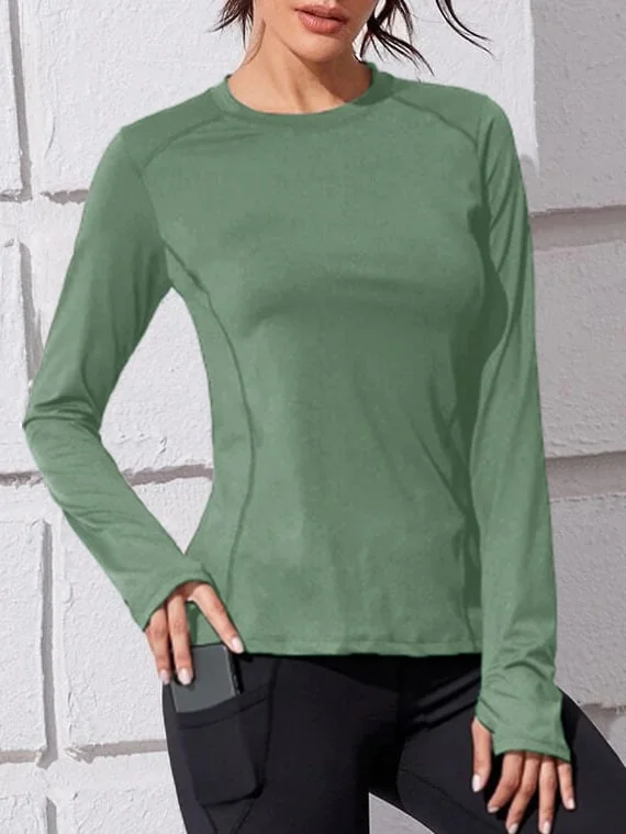 Sport Top Long Sleeves – Mint Green