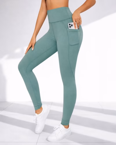 Sport Leggings With Pocket – Mint Green