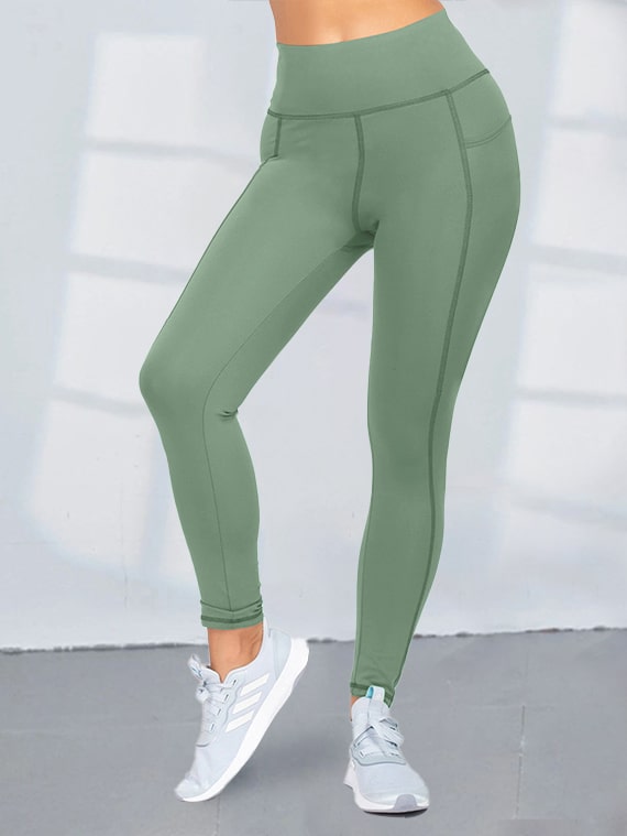 Sport Leggings With Pocket - Mint Green