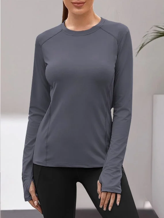 Sport Top Long Sleeves – Light Grey