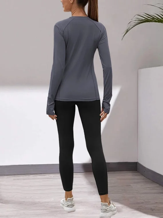 Sport Top Long Sleeves – Light Grey