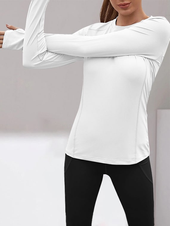 Sport Top Long Sleeves – White