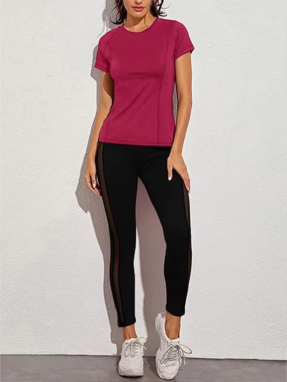 Sport Top Half Sleeves – Fuchsia