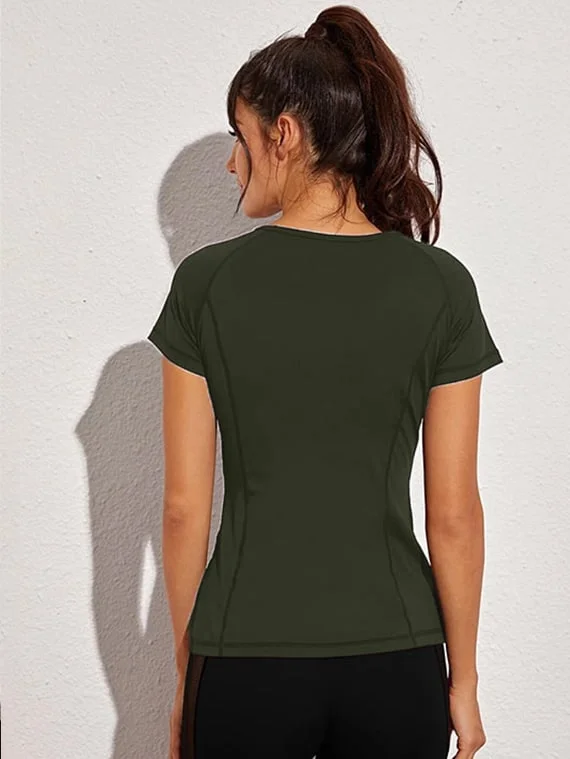 Sport Top Half Sleeves – Dark Green