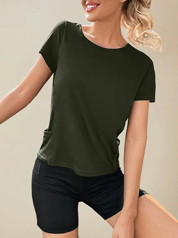 Sport T-shirt with Pockets – Dark Green