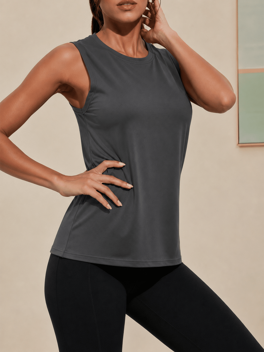 Sport Tank Top Bold Strap – Dark Grey