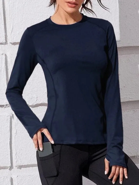 Sport Top Long Sleeves – Navy