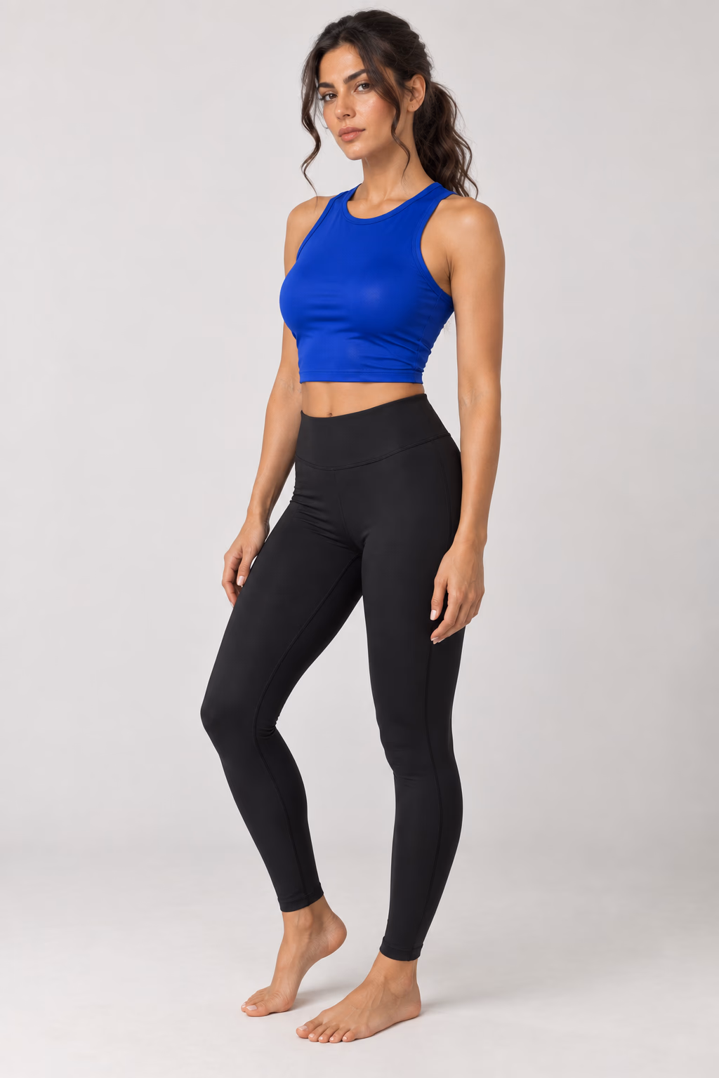 Crop Sports Tank Top Non Padded – Royal Blue - Image 2
