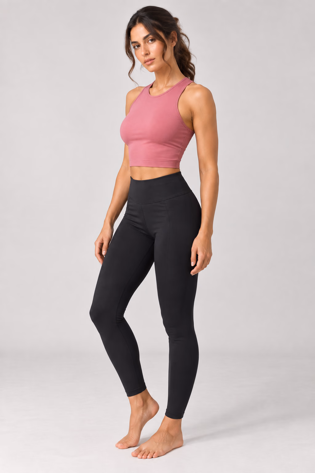 Crop Sports Tank Top Non Padded – Pink - الصورة 4