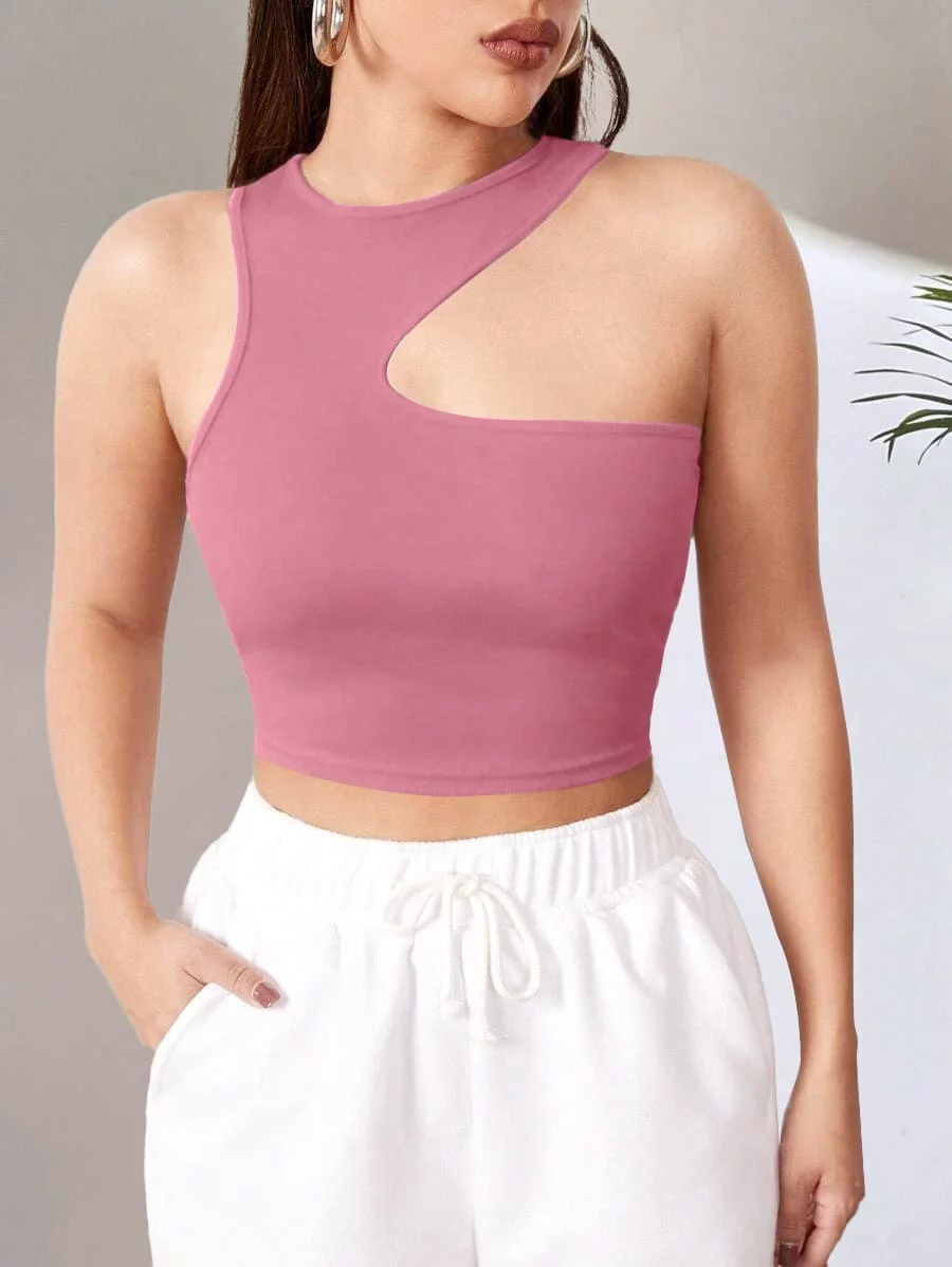 Crop Sports Tank Top – Pink