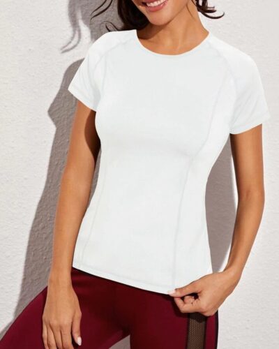 Sport Top Half Sleeves – White