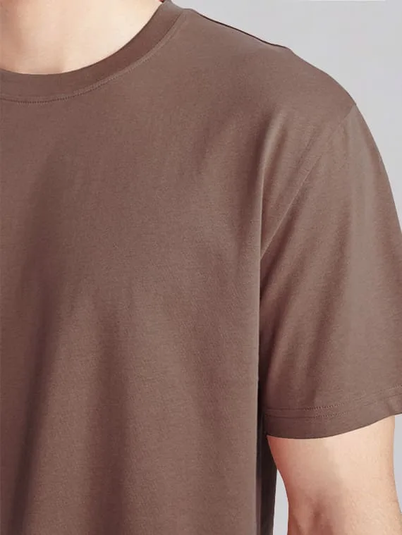 Relax Fit T-shirt – Cotton – Brown