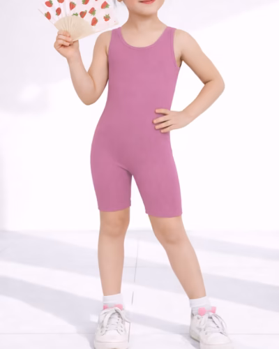 Sports Jumpsuit Shorts Tight Fitting Pink