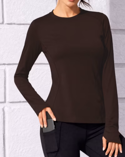Sport Top Long Sleeves – Brown