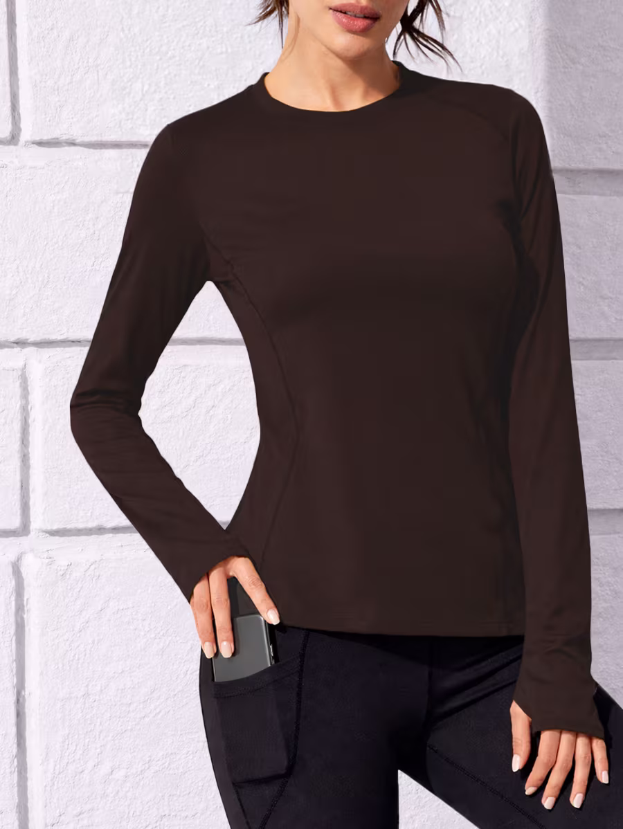 Sport Top Long Sleeves – Brown