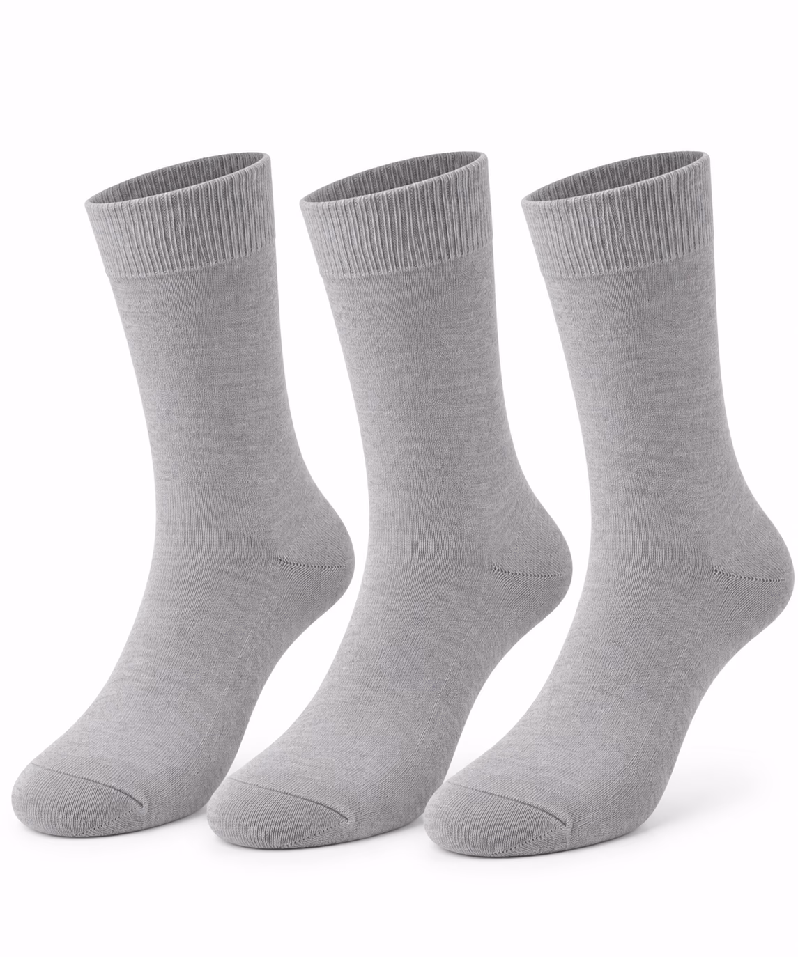 Men Classic Socks- Cotton - Pack of 3 - Grey - Image 3