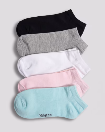 Women Soft Cotton Ankle Socks – Pack of 5 – Multi Color