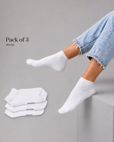 Women Soft Cotton Ankle Socks – Pack of 3